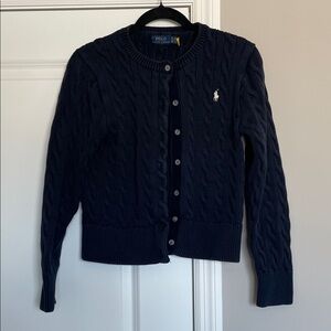 Polo by Ralph Lauren Navy Blue Cable Knit Cardigan